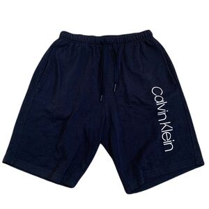 Calvin Klein Navy Blue Sweat Shorts - Size S